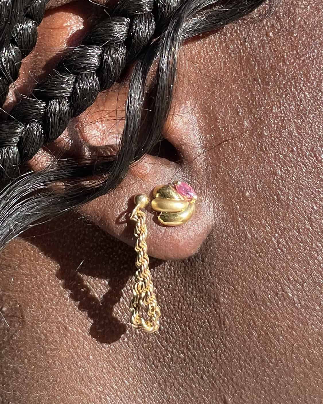Pendientes vintage de rubí "Nova"