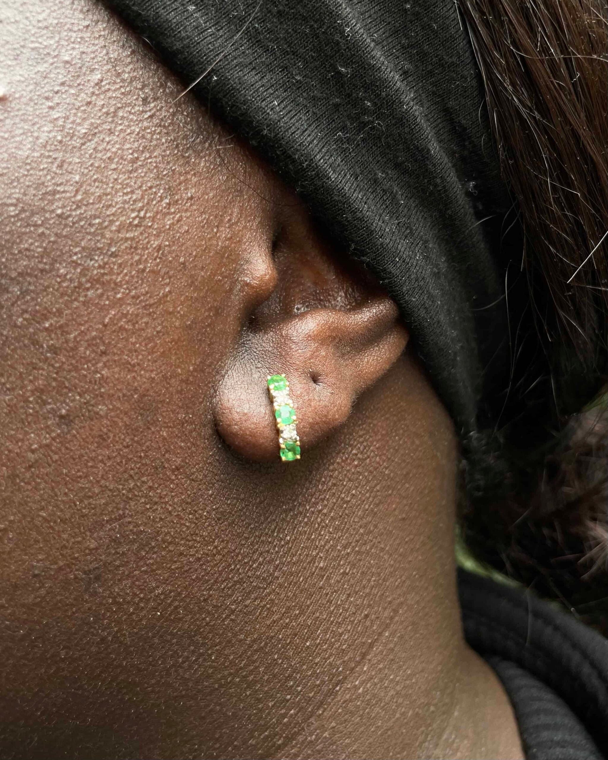 "Joëlle" Emerald &amp;amp; Diamond River Earrings