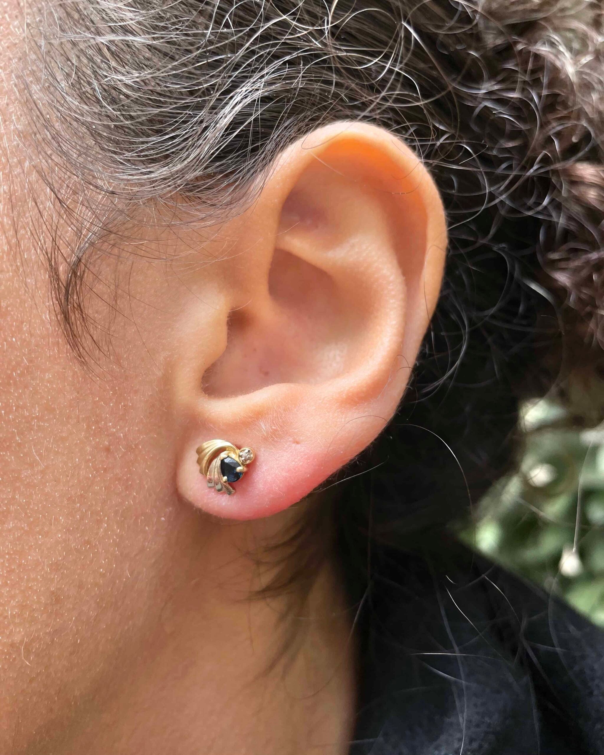 Pendientes de zafiro y diamantes "Lianna"