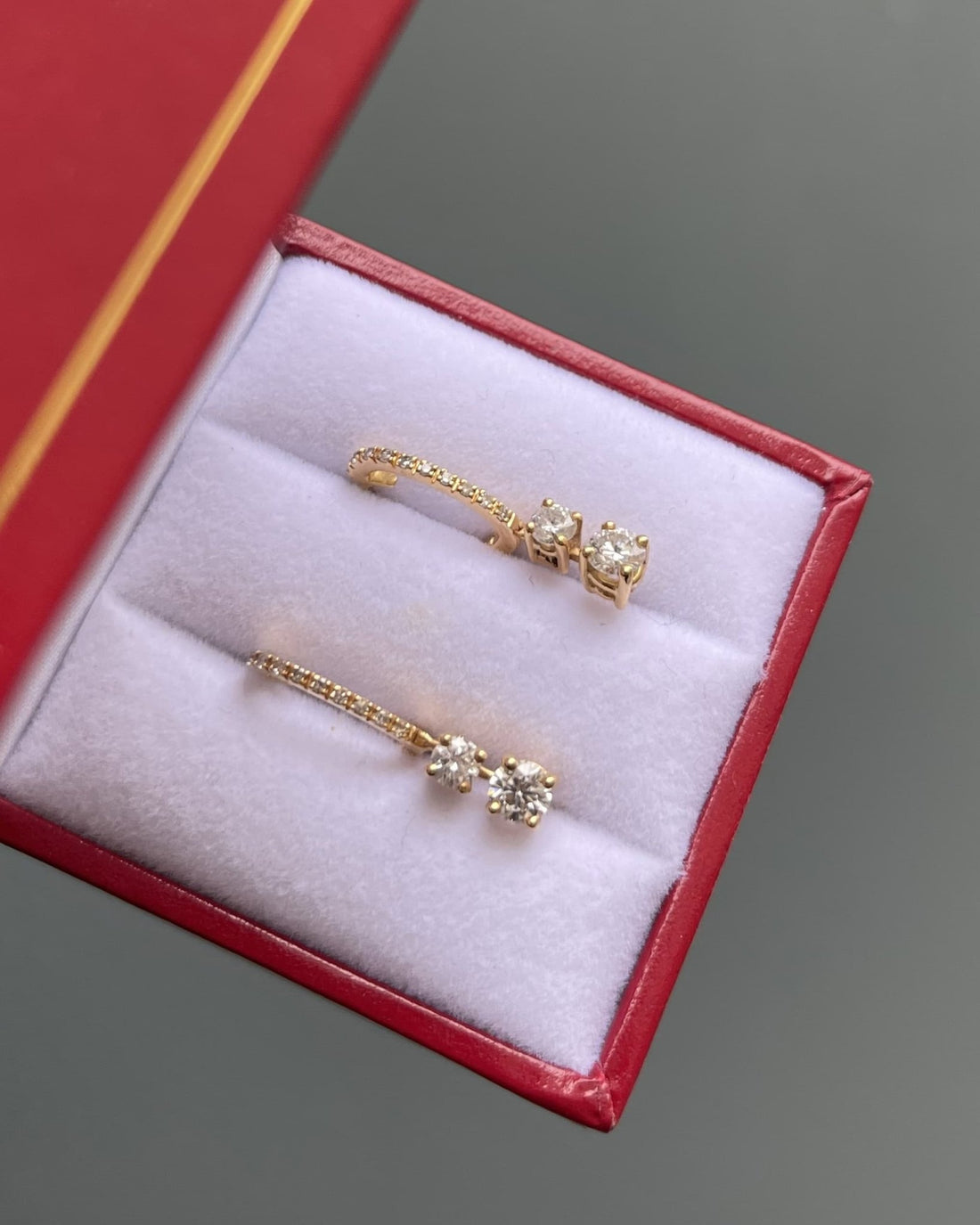 Boucles Pendantes Diamants 0.61 carat &quot;Delila&quot; - Elliade Paris