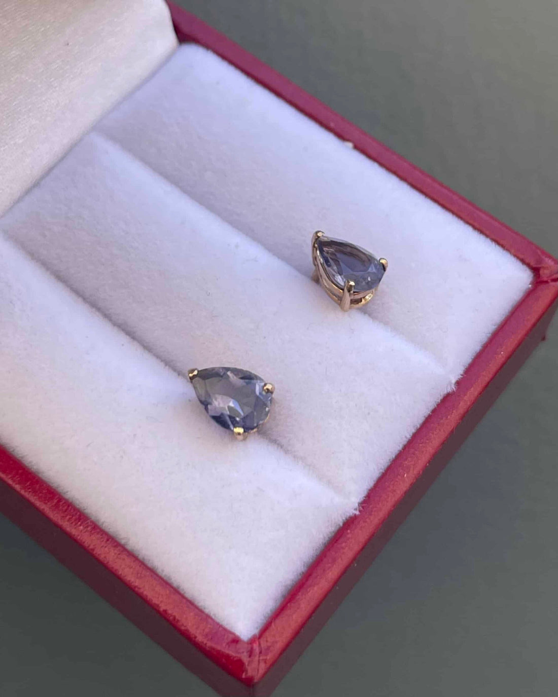 Vintage Cordierite Earrings 0.90 carat &quot;Ema&quot;
