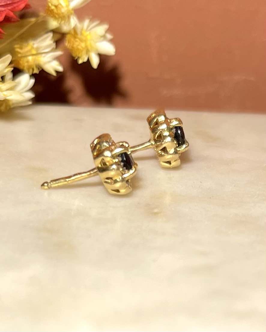 "Donatella" Sapphire &amp;amp; Diamond Daisy Earrings