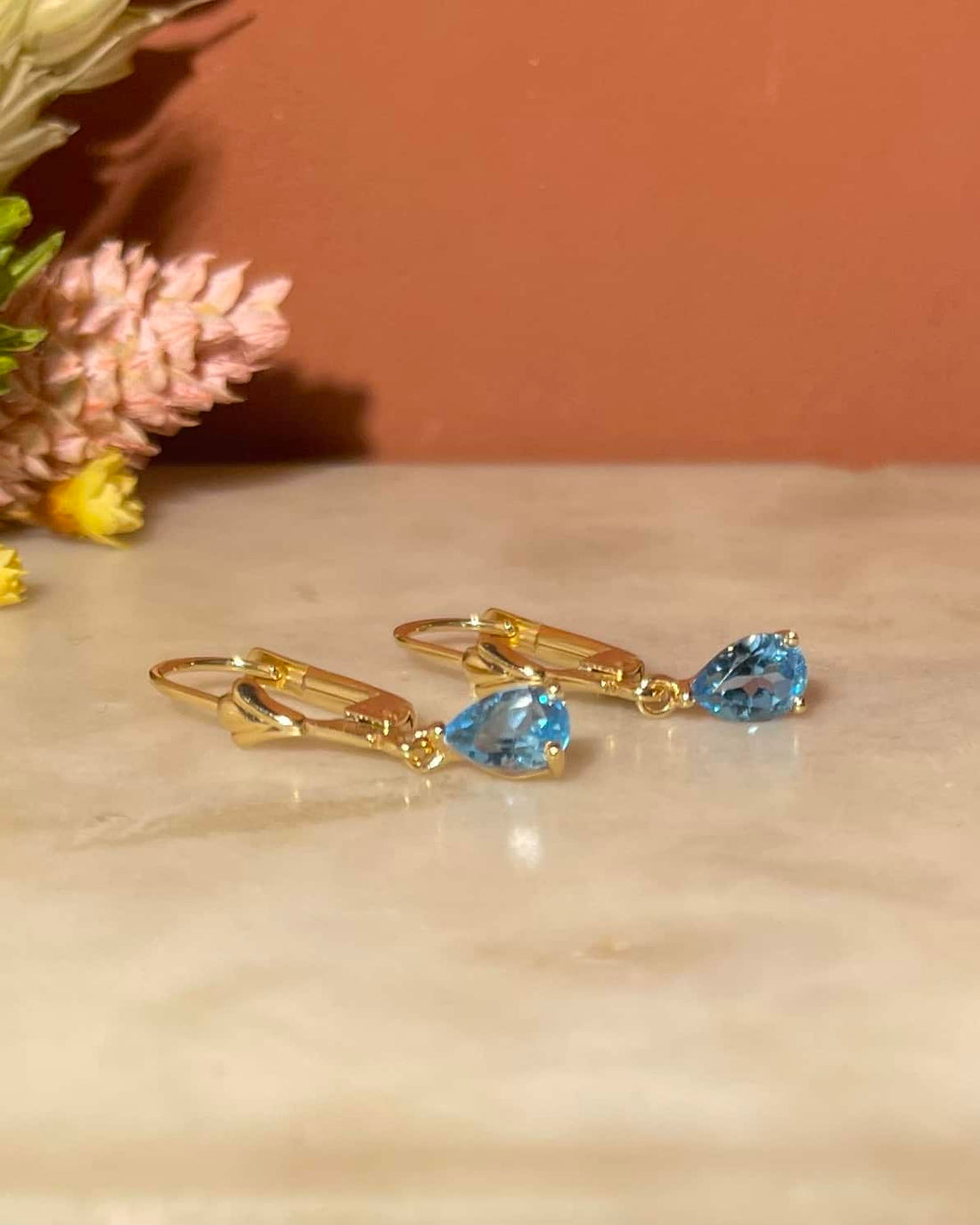 Dormeuses Topazes 0.96 Vintage "Jasmine"