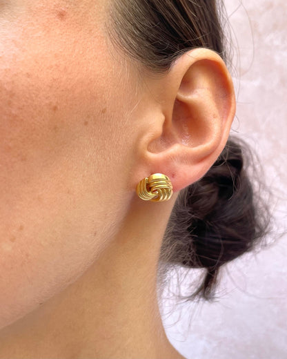 Boucles Torsadées Or Jaune "Albane" - Elliade Paris