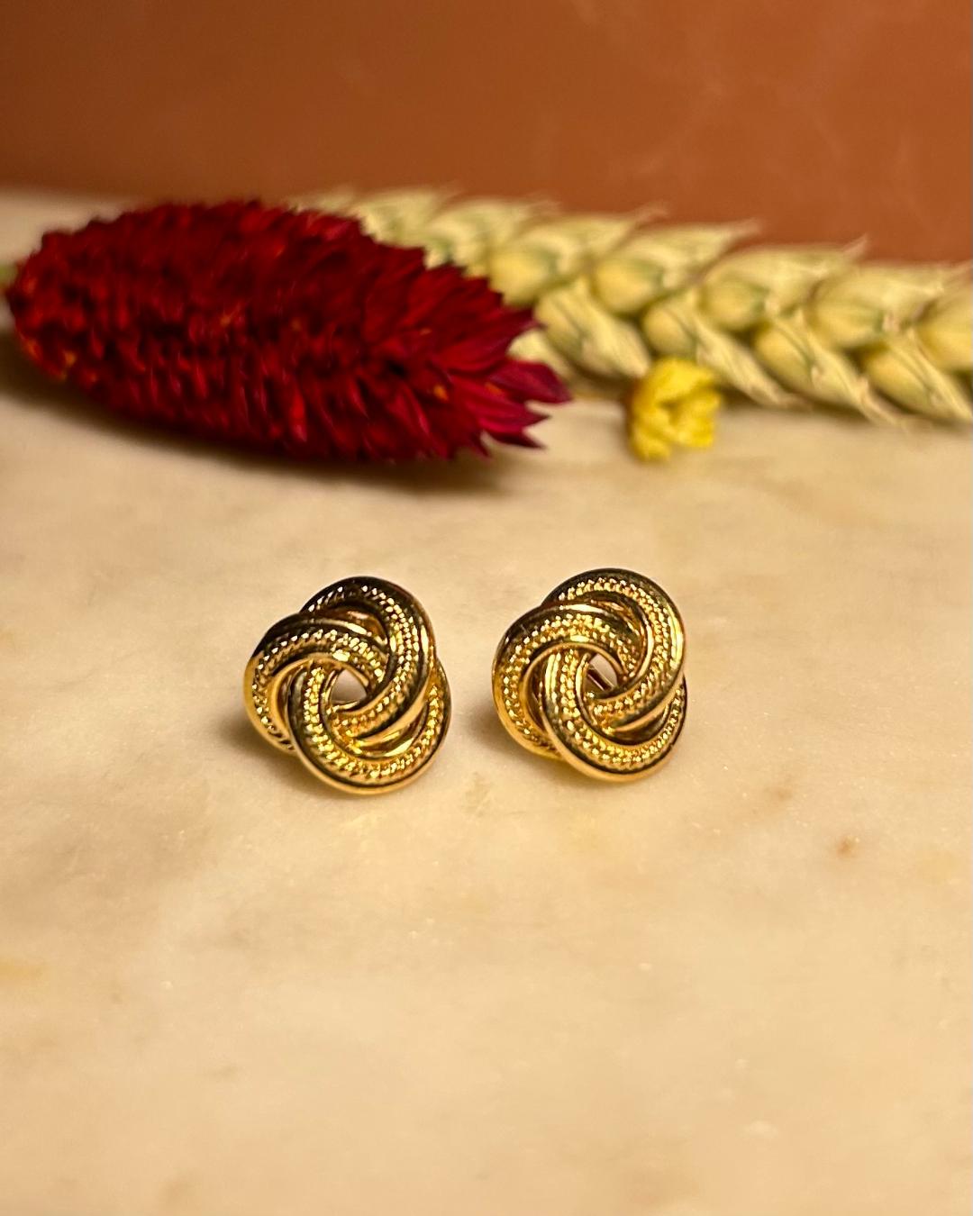 Boucles Torsadées Or vintage "Elinor" - Elliade Paris