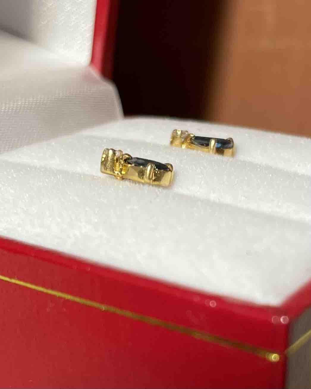 Sapphire &amp;amp; Diamond "Crystal" Earrings