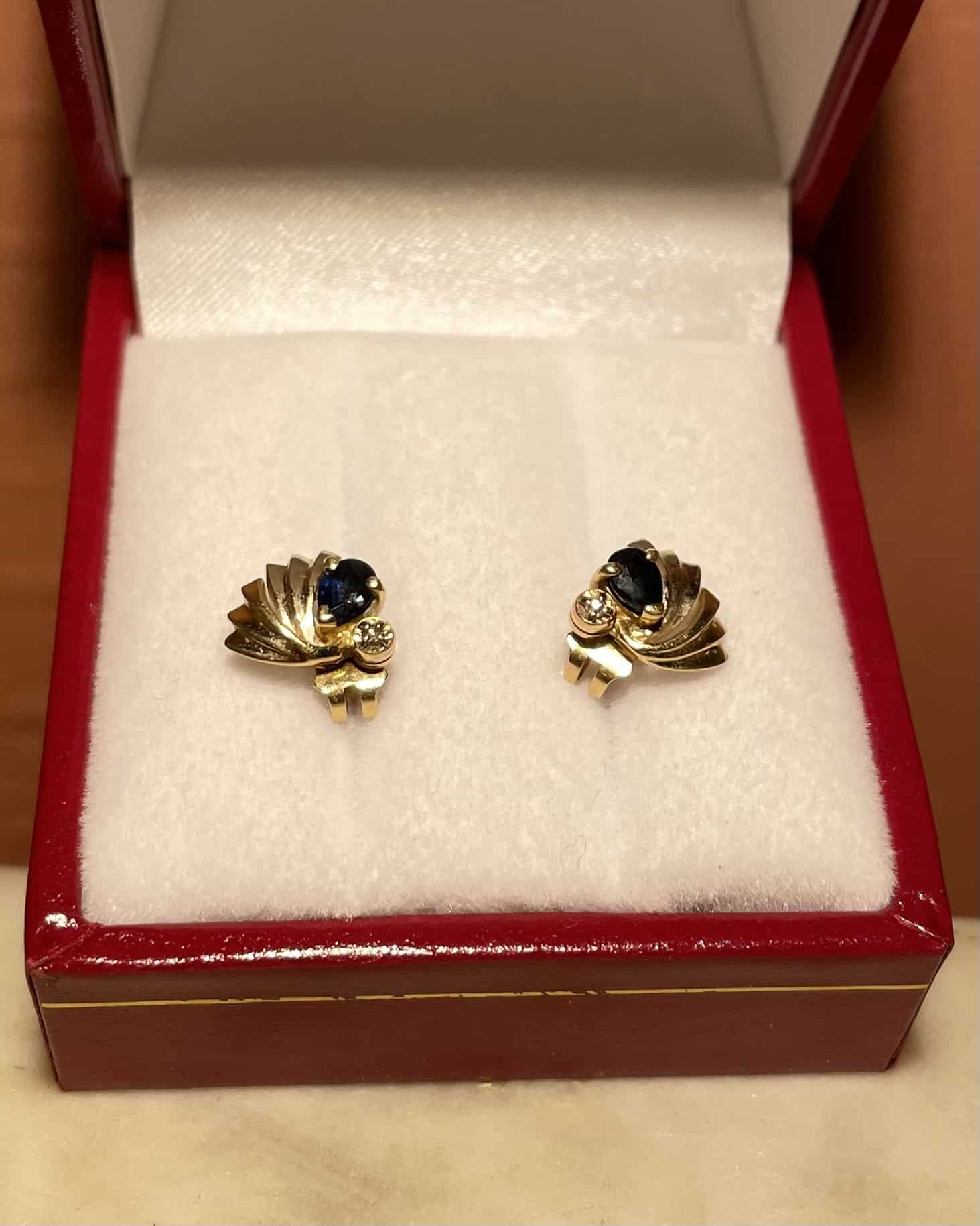 Pendientes de zafiro y diamantes "Lianna"