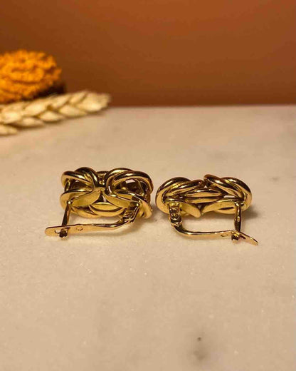 Boucles Vintage Torsadées or jaune 18 carats "Hadleigh" - Elliade Paris