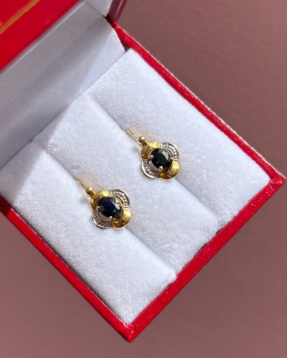 Dormeuses Saphirs 1.10 carat &quot;Simone&quot;