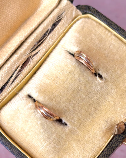 18-Carat Three Gold Half-Hoop Earrings "Francine"