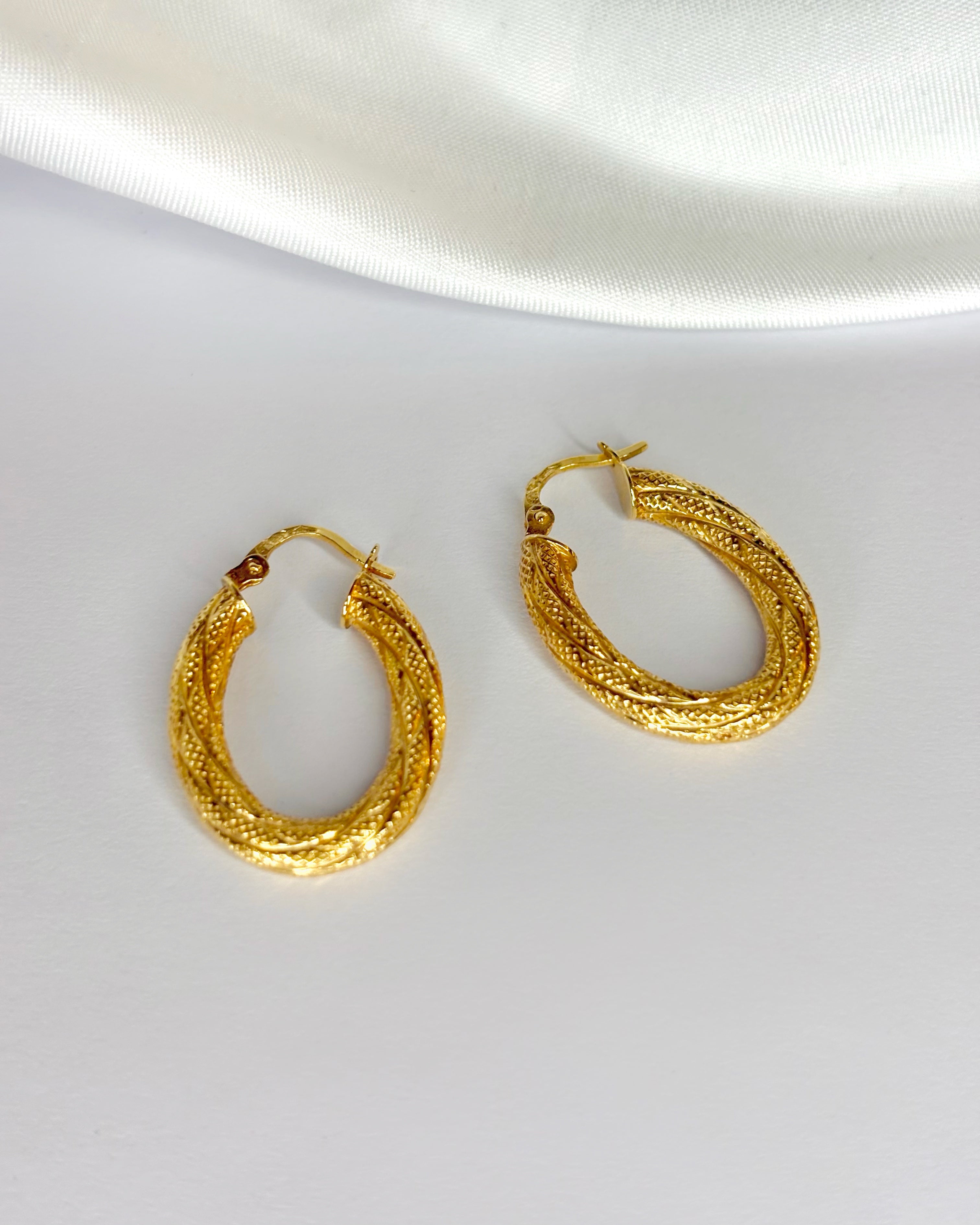 Créoles Or Jaune "Jeanne" - Elliade Paris
