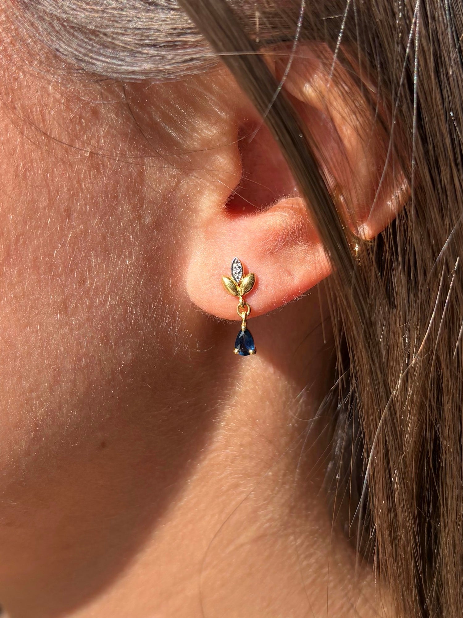 Boucles Saphir &amp; Diamants &quot;Kaitlyn&quot;