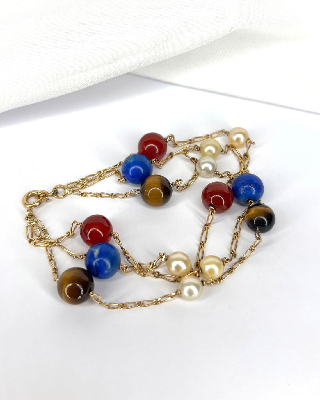 Bracelet 3 Chaînes or 18 carats &amp; Perles &quot;Faustine&quot; - Elliade Paris