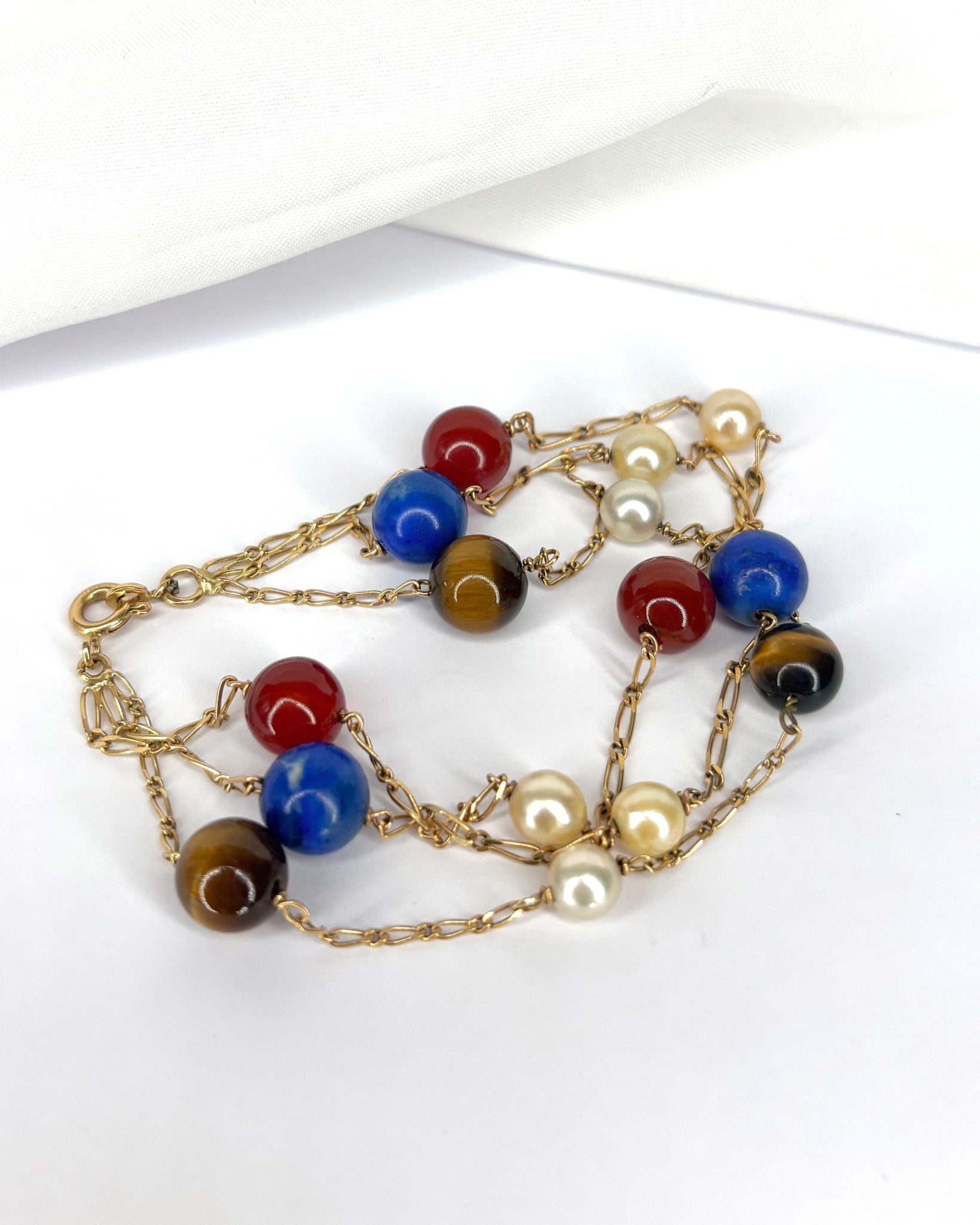 Bracelet 3 Chaînes or 18 carats &amp; Perles "Faustine" - Elliade Paris