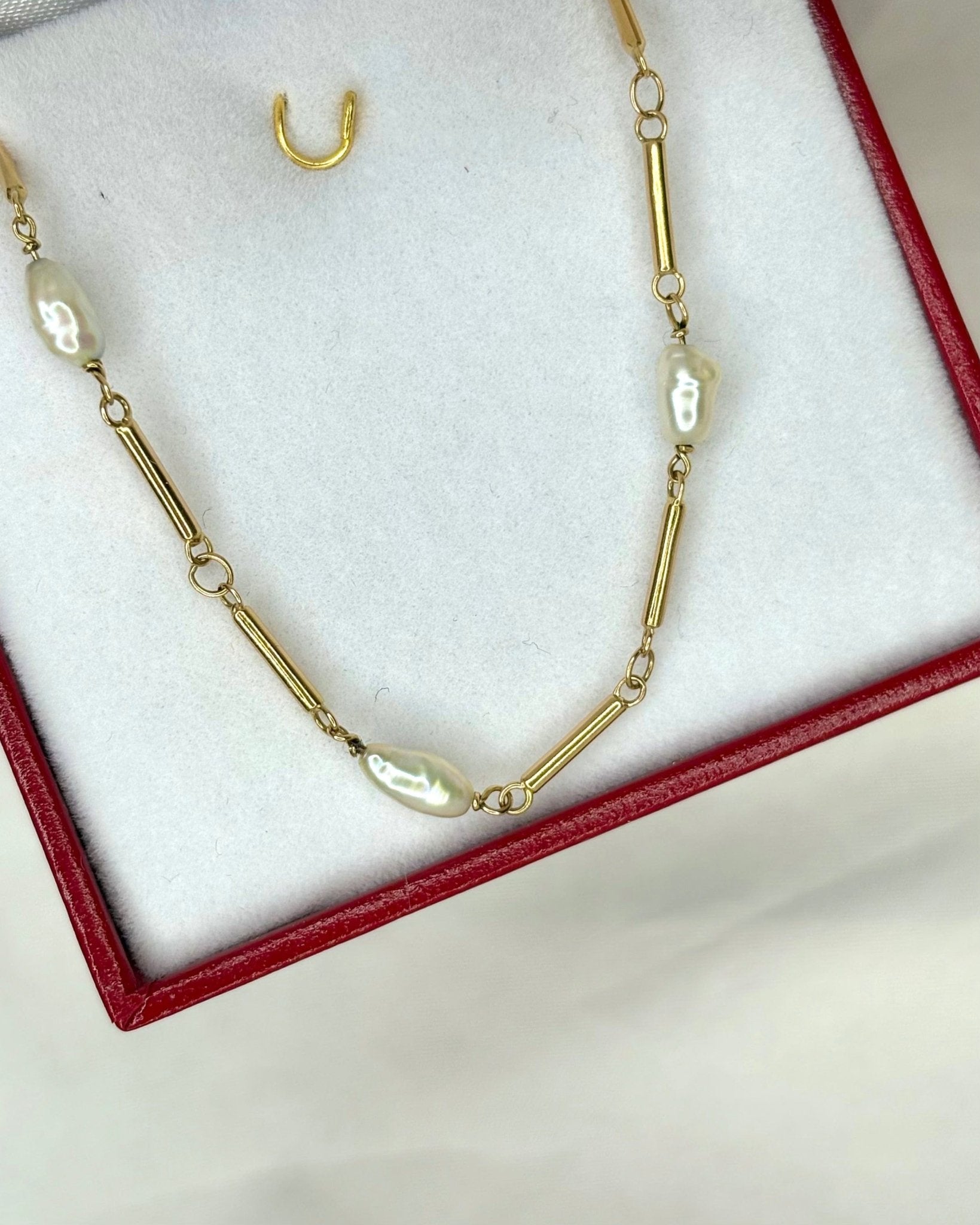Bracelet 5 Perles &amp; Or 18 carats "Perla" - Elliade Paris