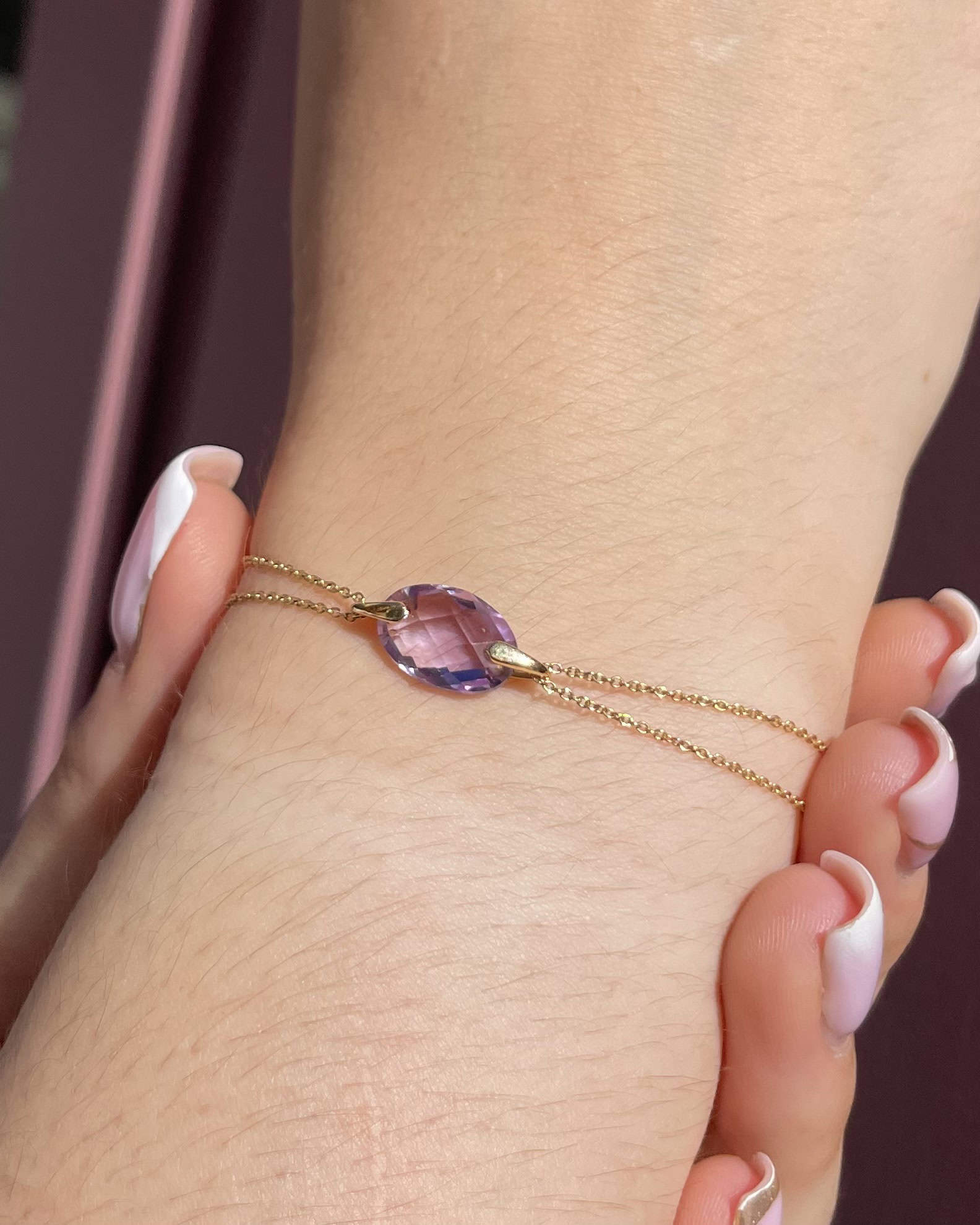 Bracelet Améthyste 2.50 carats vintage "Kélia" - Elliade Paris