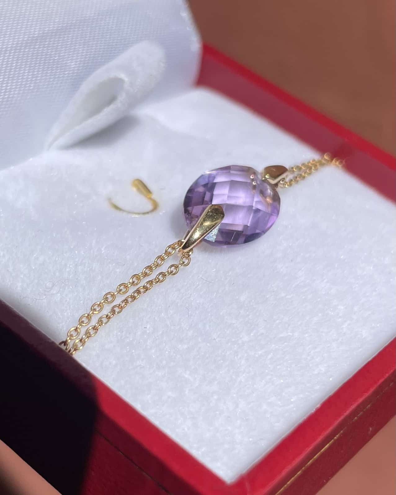 Bracelet Améthyste 2.50 carats vintage "Kélia" - Elliade Paris