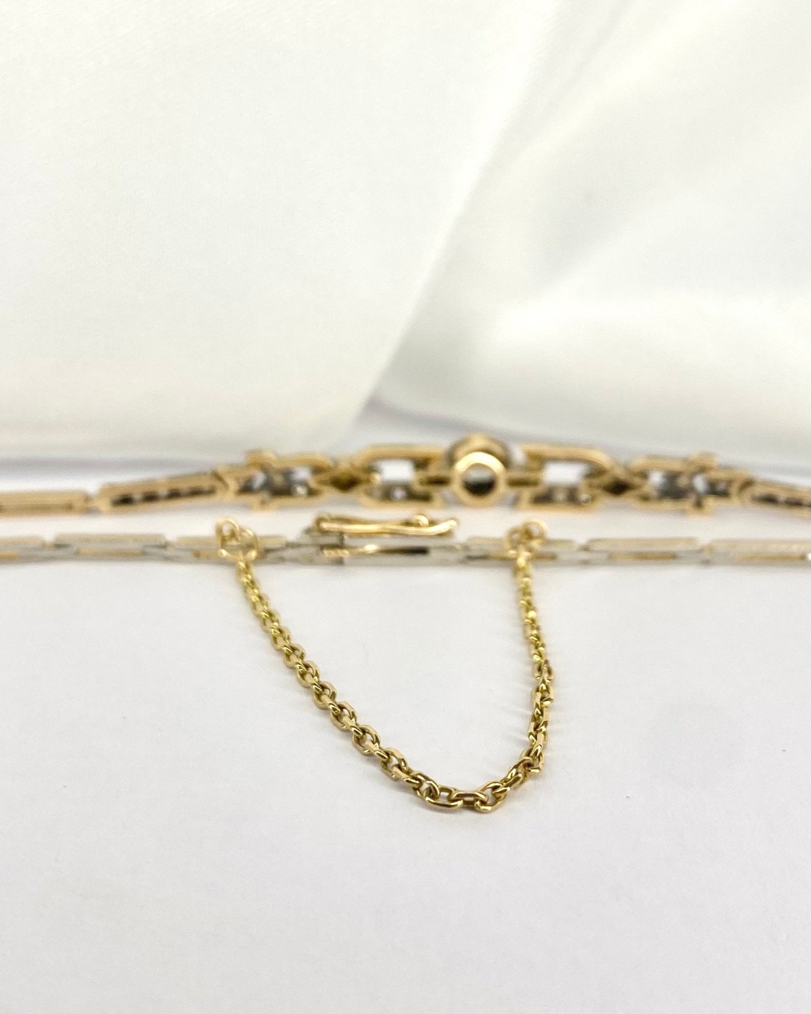 Bracelet Art - déco 40 Diamants &amp; or 18 carats 7,18g "Dona" - Elliade Paris