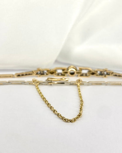 Bracelet Art - déco 40 Diamants &amp; or 18 carats 7,18g &quot;Dona&quot; - Elliade Paris