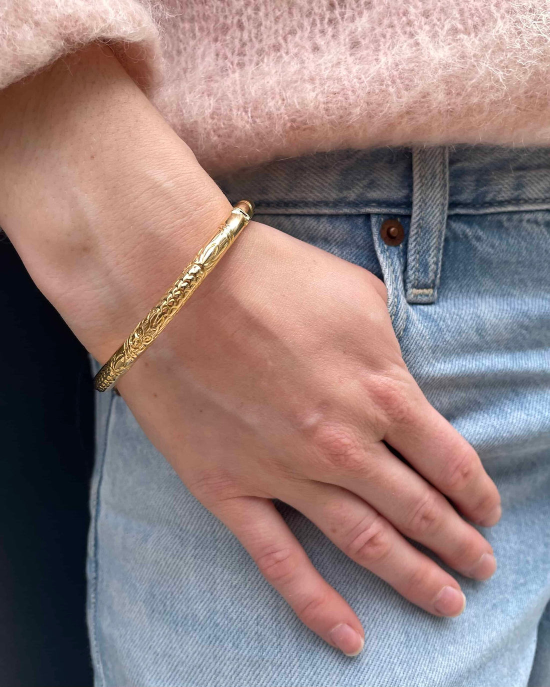 Bracelet Jonc 8.24 g Vintage &quot;Shanon&quot; - Elliade Paris