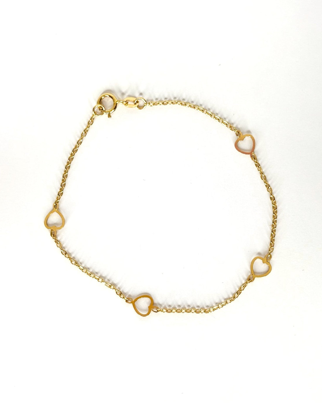 Bracelet Or Jaune Cœur &quot;Coralie&quot; - Elliade Paris