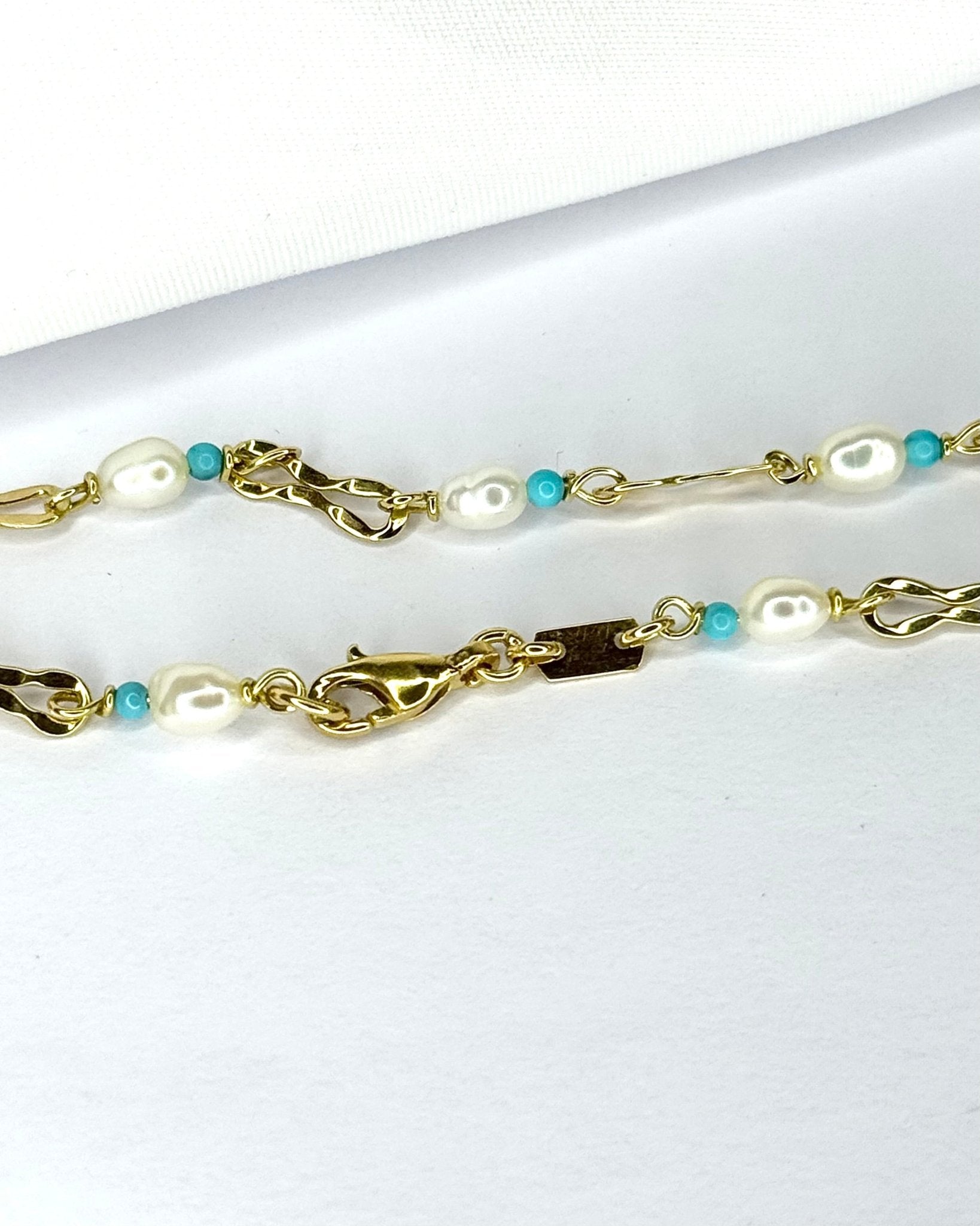 Bracelet Perles &amp; Turquoises "Aurélie" - Elliade Paris