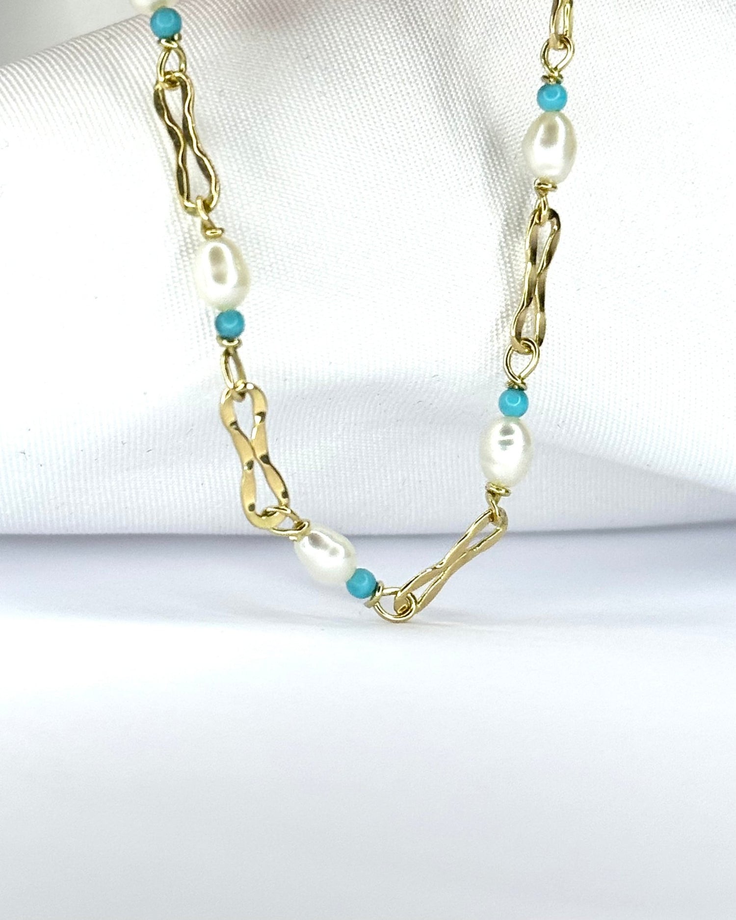 Bracelet Perles &amp; Turquoises "Aurélie" - Elliade Paris