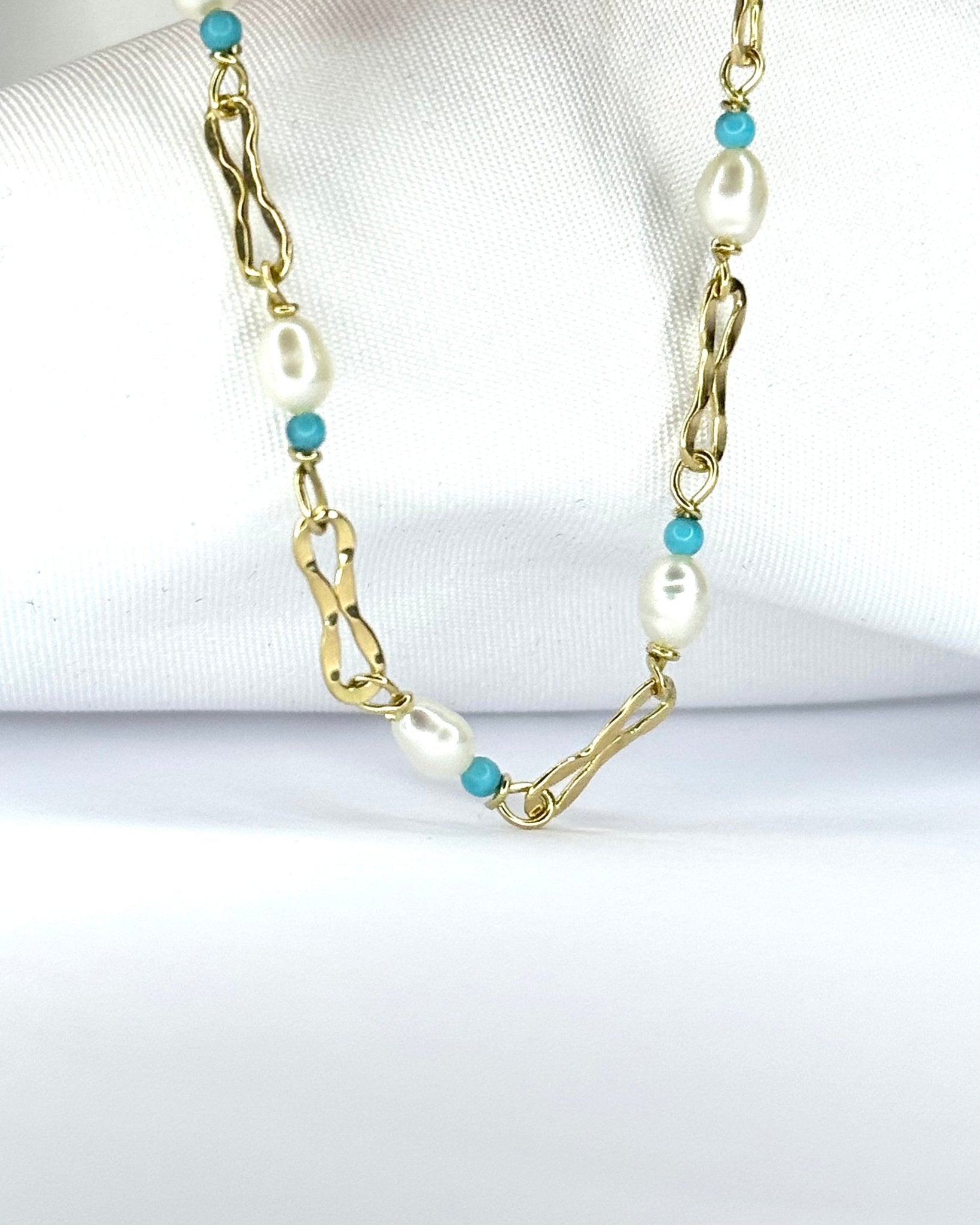 Bracelet Perles &amp; Turquoises "Aurélie" - Elliade Paris