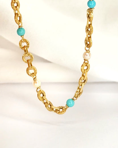 Bracelet Perles &amp; Turquoises "Mélanie" - Elliade Paris
