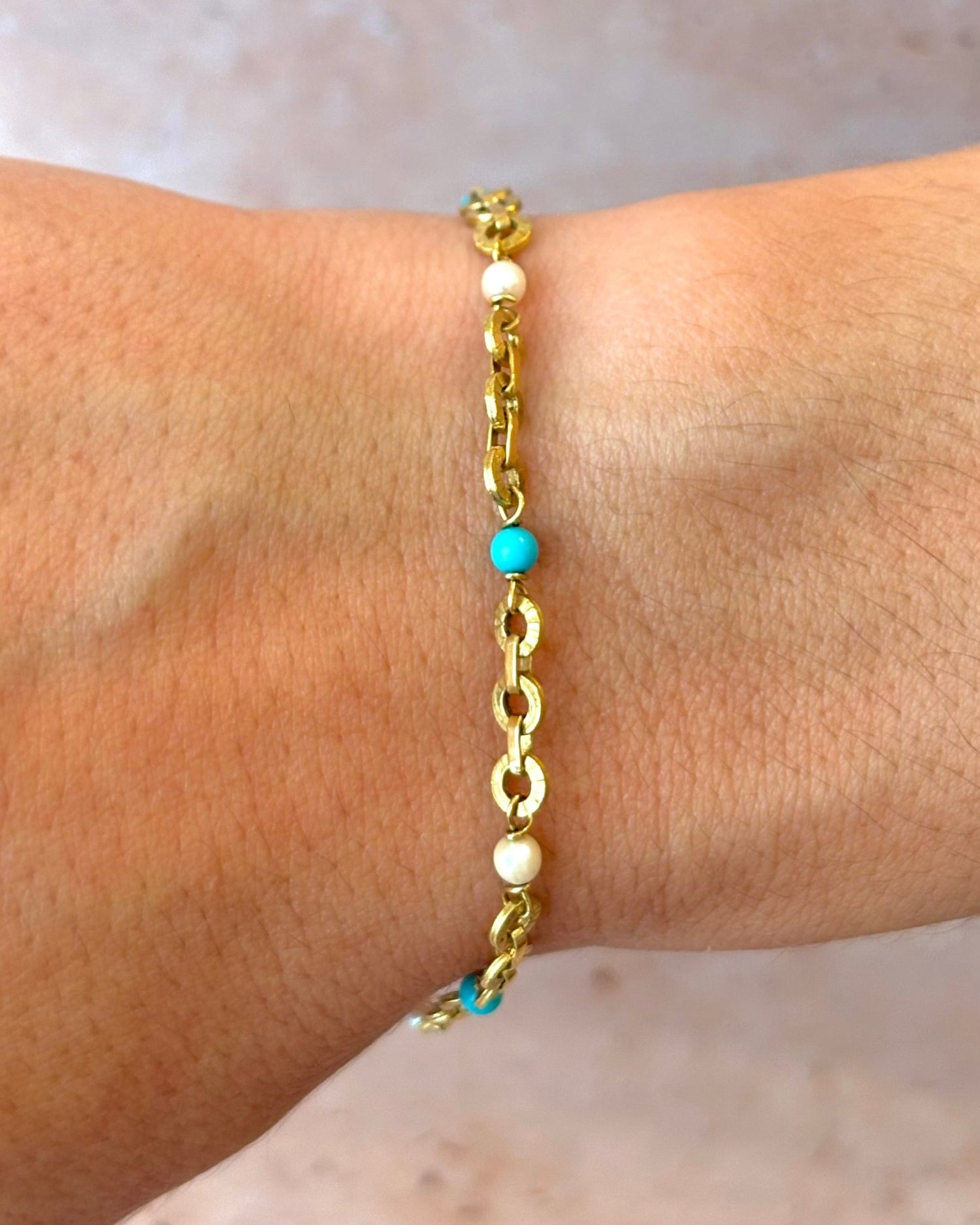 Bracelet Perles &amp; Turquoises "Mélanie" - Elliade Paris