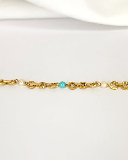 Bracelet Perles &amp; Turquoises "Mélanie" - Elliade Paris