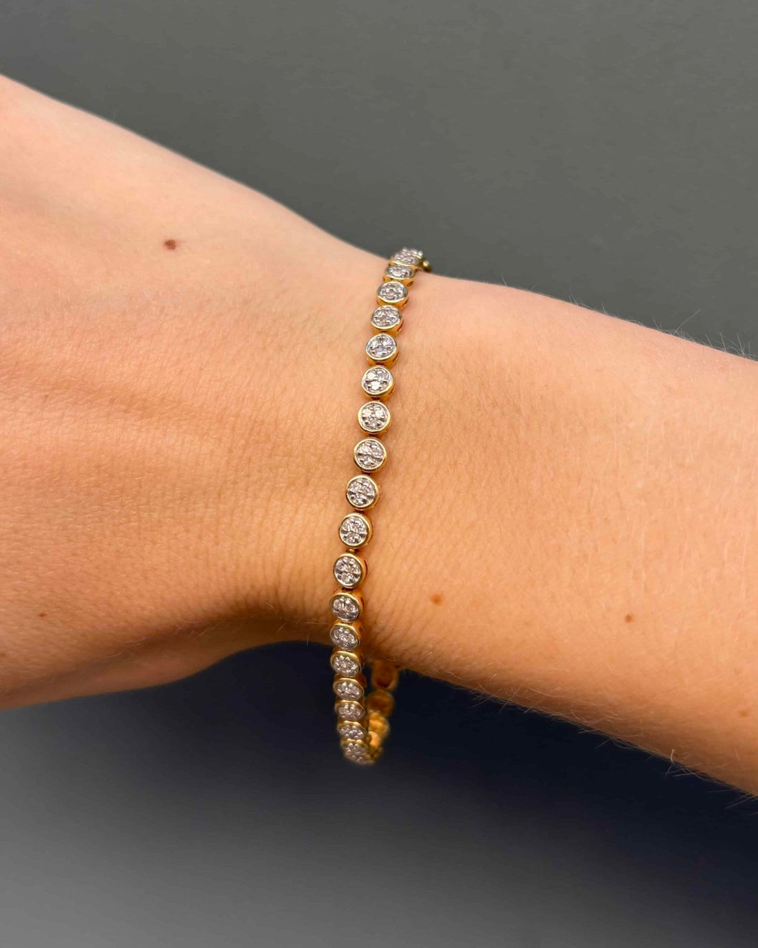 Bracelet Tennis 100 Diamants &quot;Hyacinthe&quot; - Elliade Paris