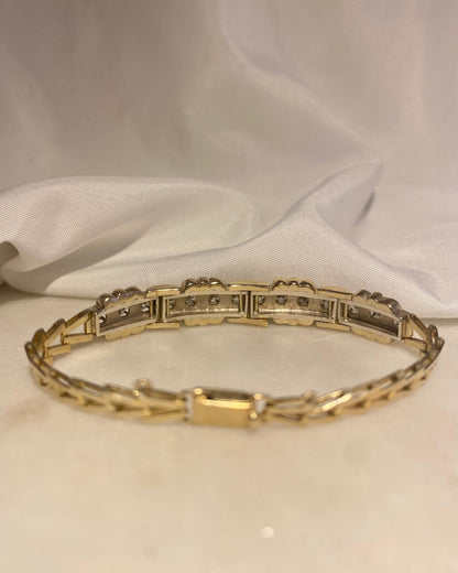 Bracelet Vintage Diamants 1.12 Carat &quot;Gildaé&quot; - Elliade Paris