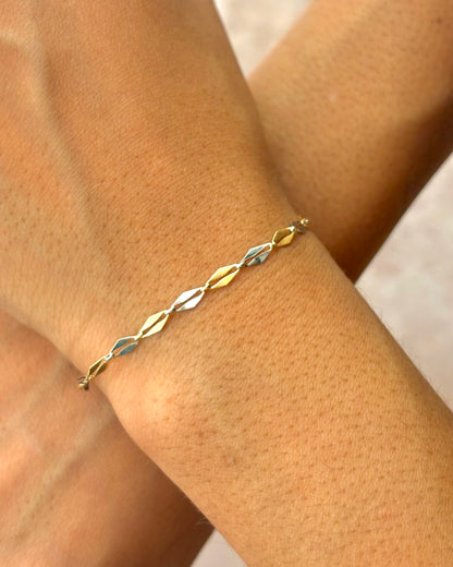 Pulsera de dos oros de 18 quilates «Carmen»
