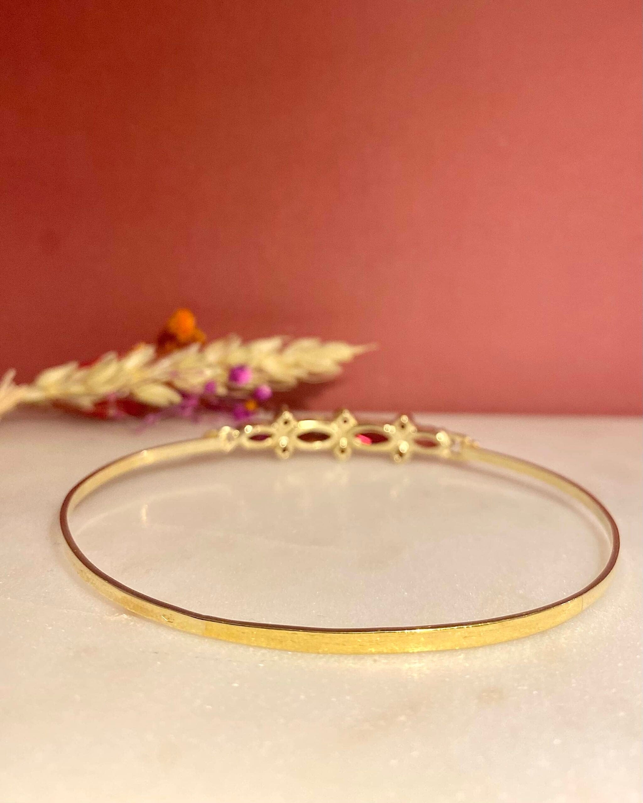 Bracelet Grenat 2.80 carats &amp; or 6,87g  "Audrey" - Elliade Paris