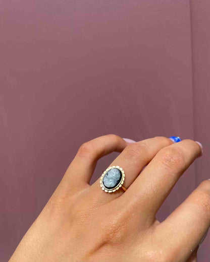 Bague vintage Camée Agate &quot;Eleanor&quot;