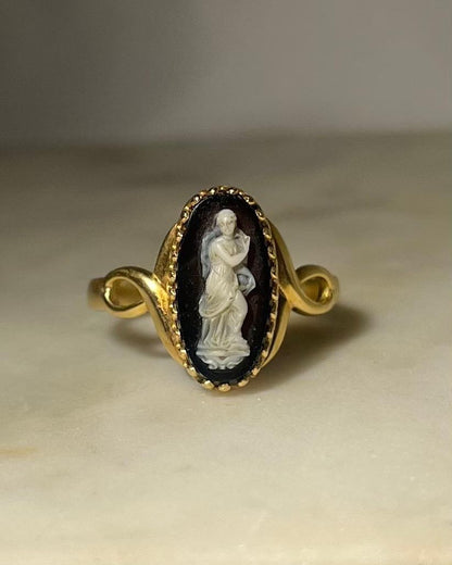 Bague vintage Camée Agate &quot;Aphrodite&quot;