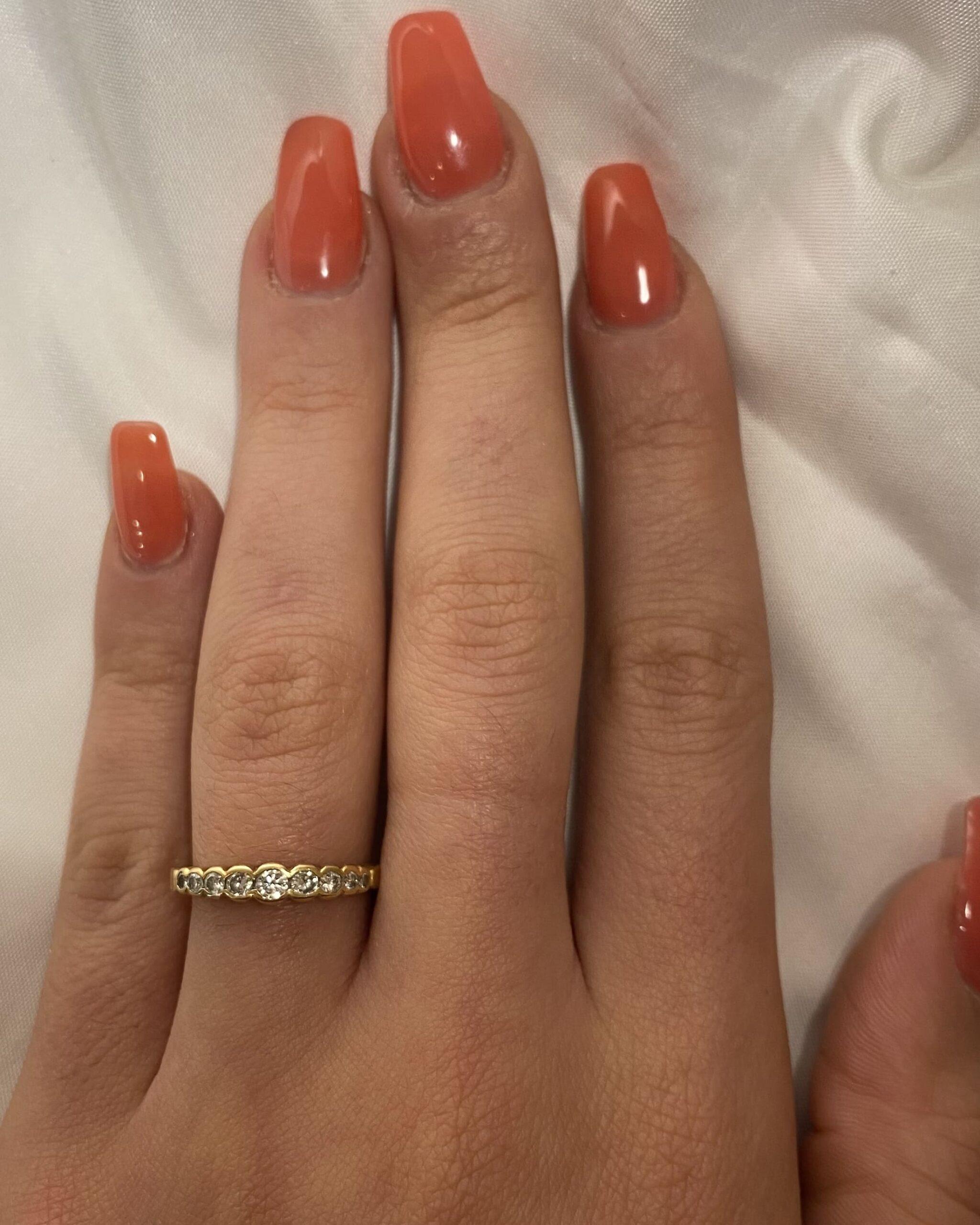 Half American Diamond Wedding Band "Carina"