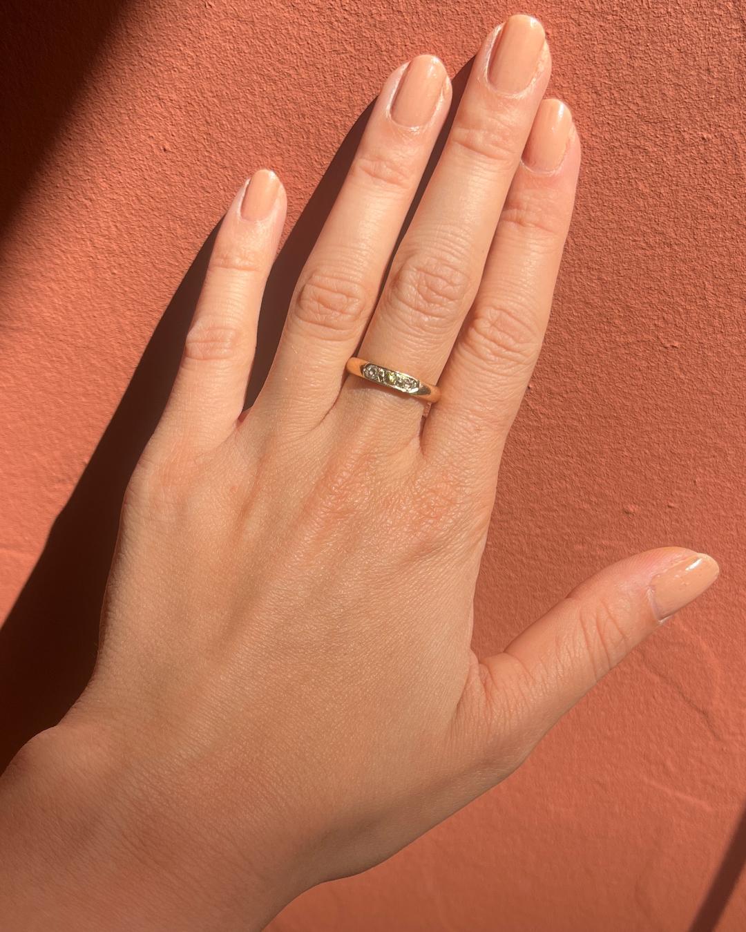 Bague Trilogie Jonc Diamants "Carolina"