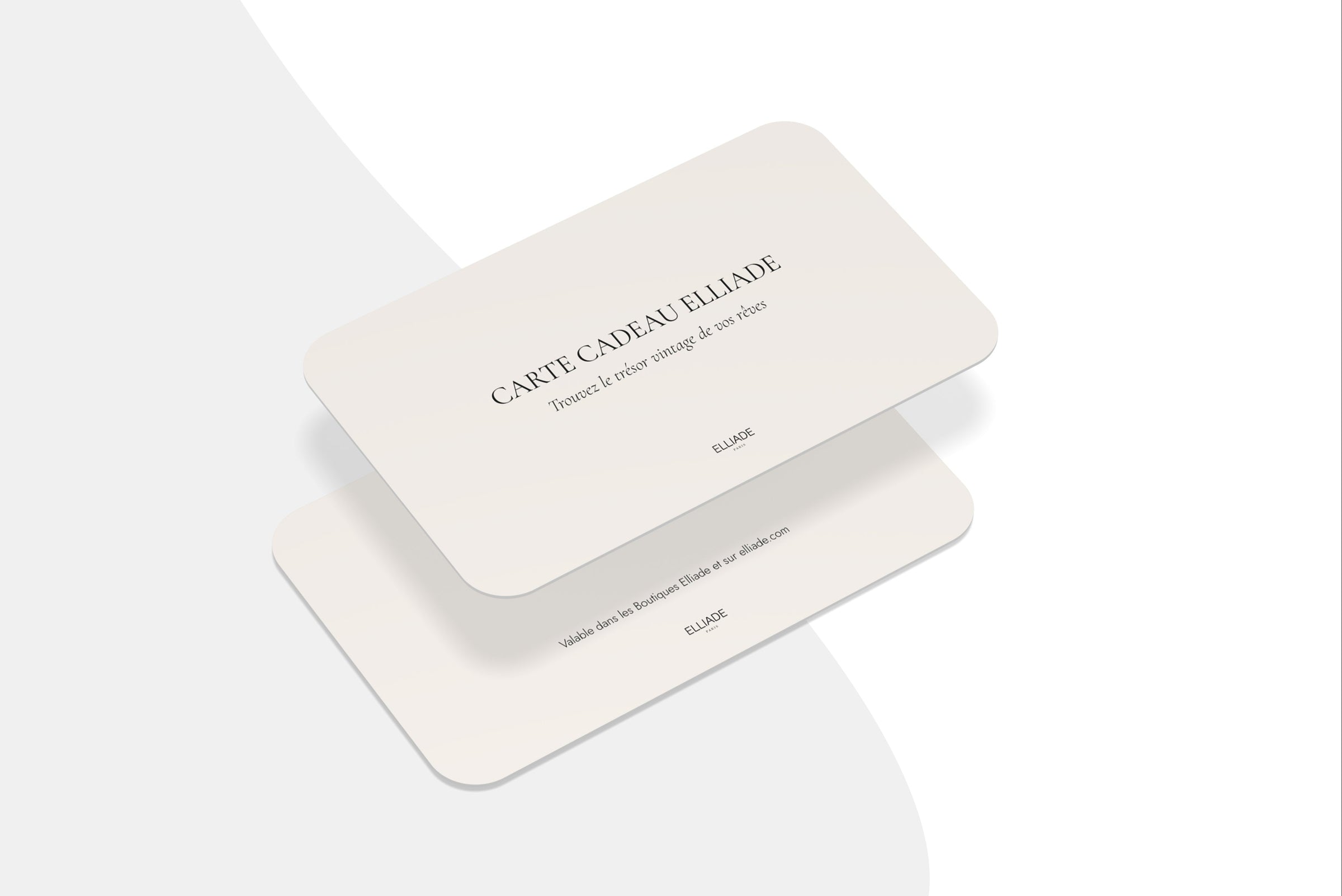 Carte cadeau Elliade à utiliser dans les boutiques Elliade ou sur le e-shop.