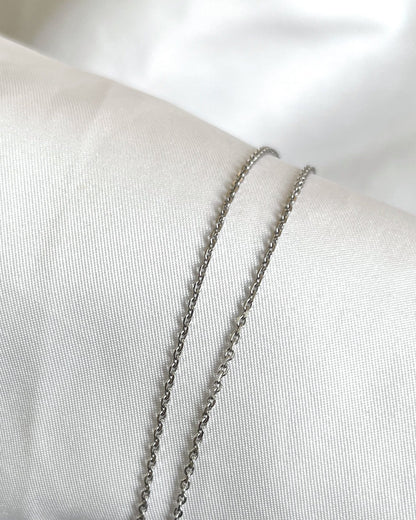 Chaîne vintage or gris 18 carats &quot;Jane&quot;