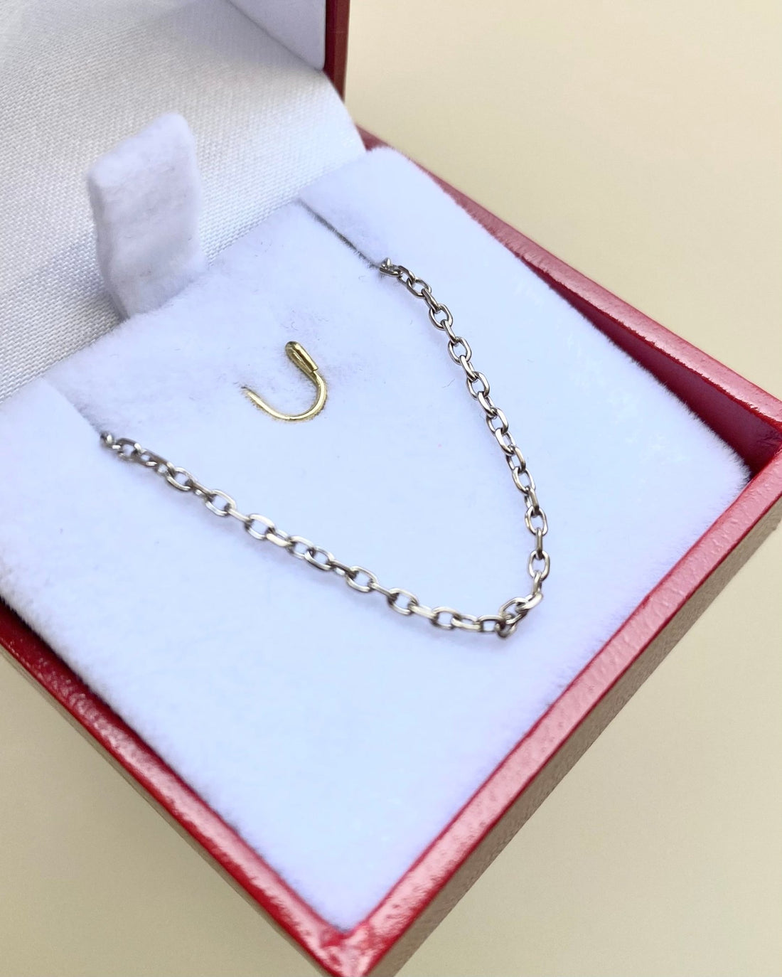 Chaine Or Gris 18 carats 3.12g &quot;Christine&quot; - Elliade Paris
