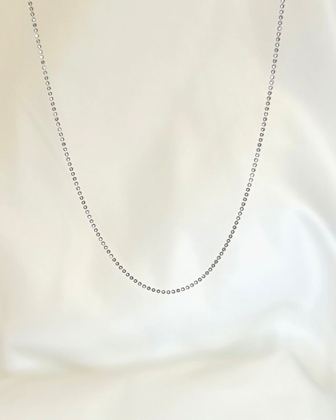 Chaîne Platine 40cm "Fleur" - Elliade Paris