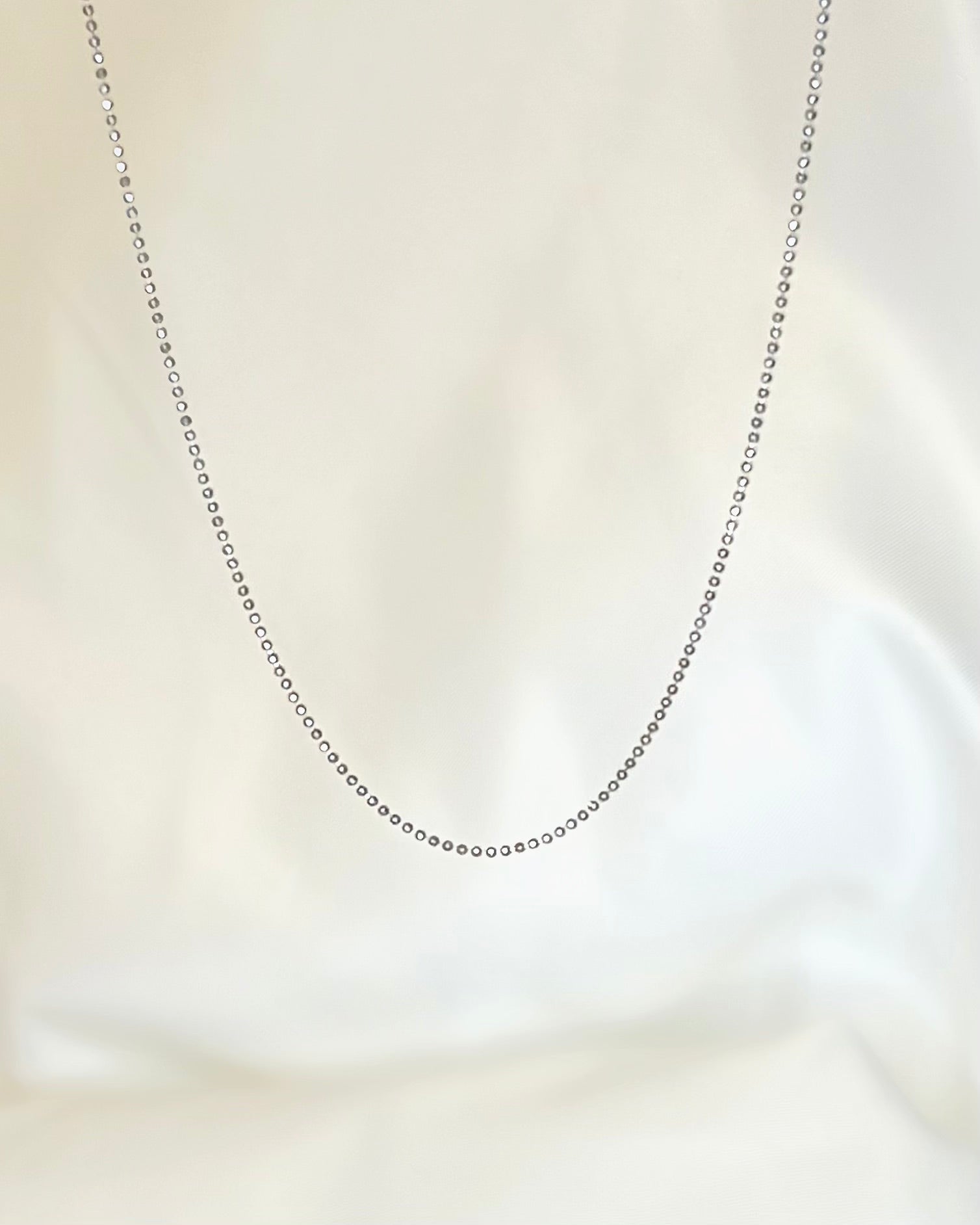 Chaîne Platine 40cm "Fleur" - Elliade Paris
