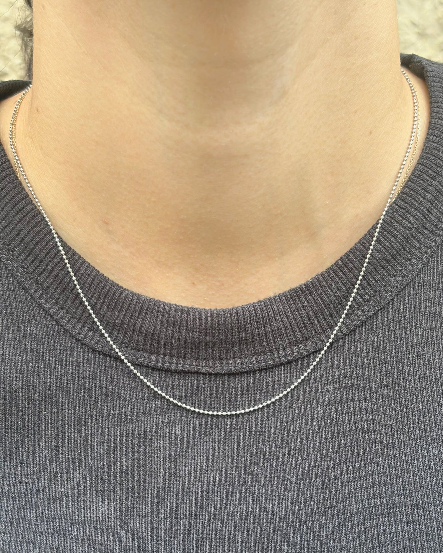 Chaîne Platine 40cm "Fleur" - Elliade Paris