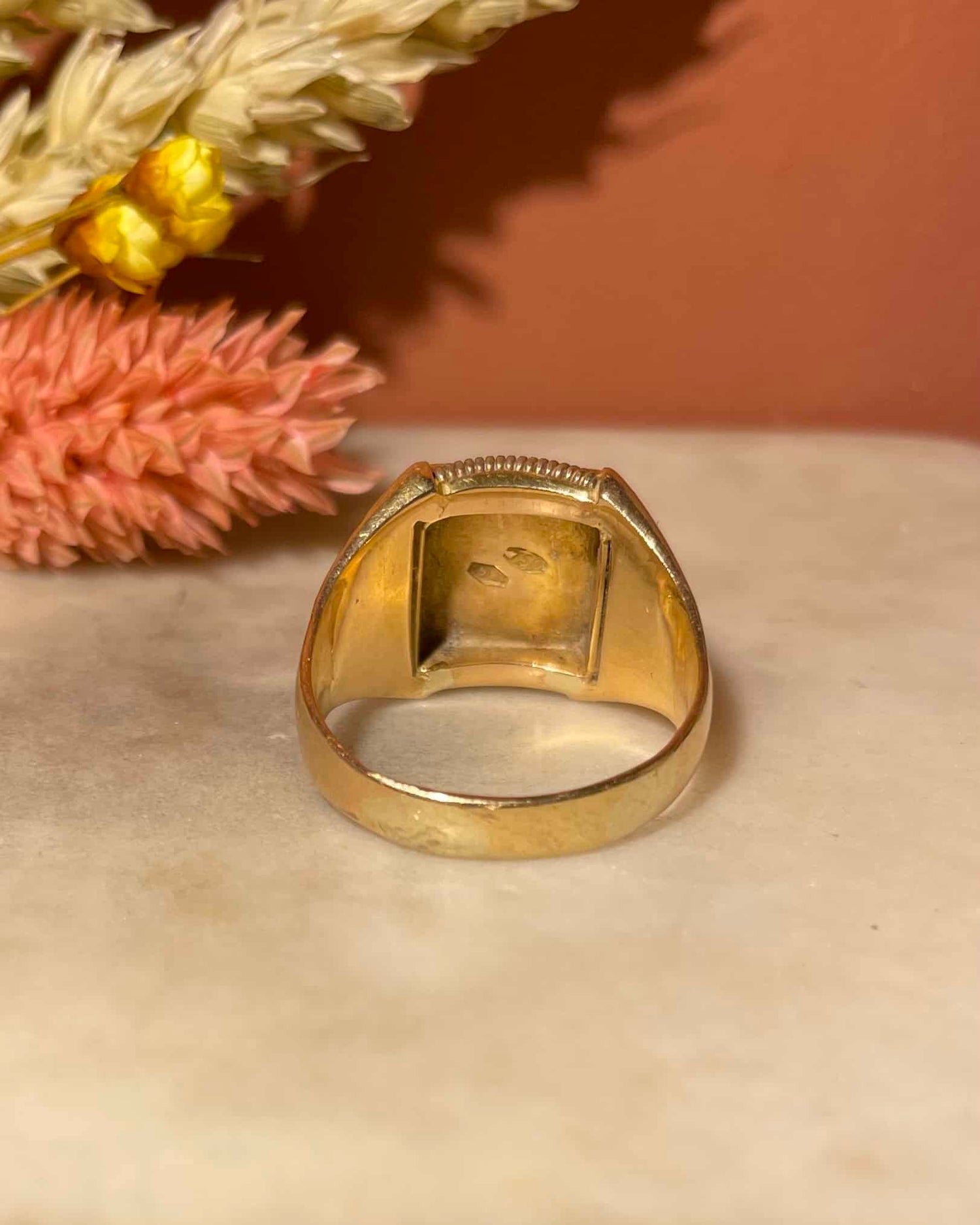 Vintage 18k Gold Signet Ring 10.70g "Marlan"