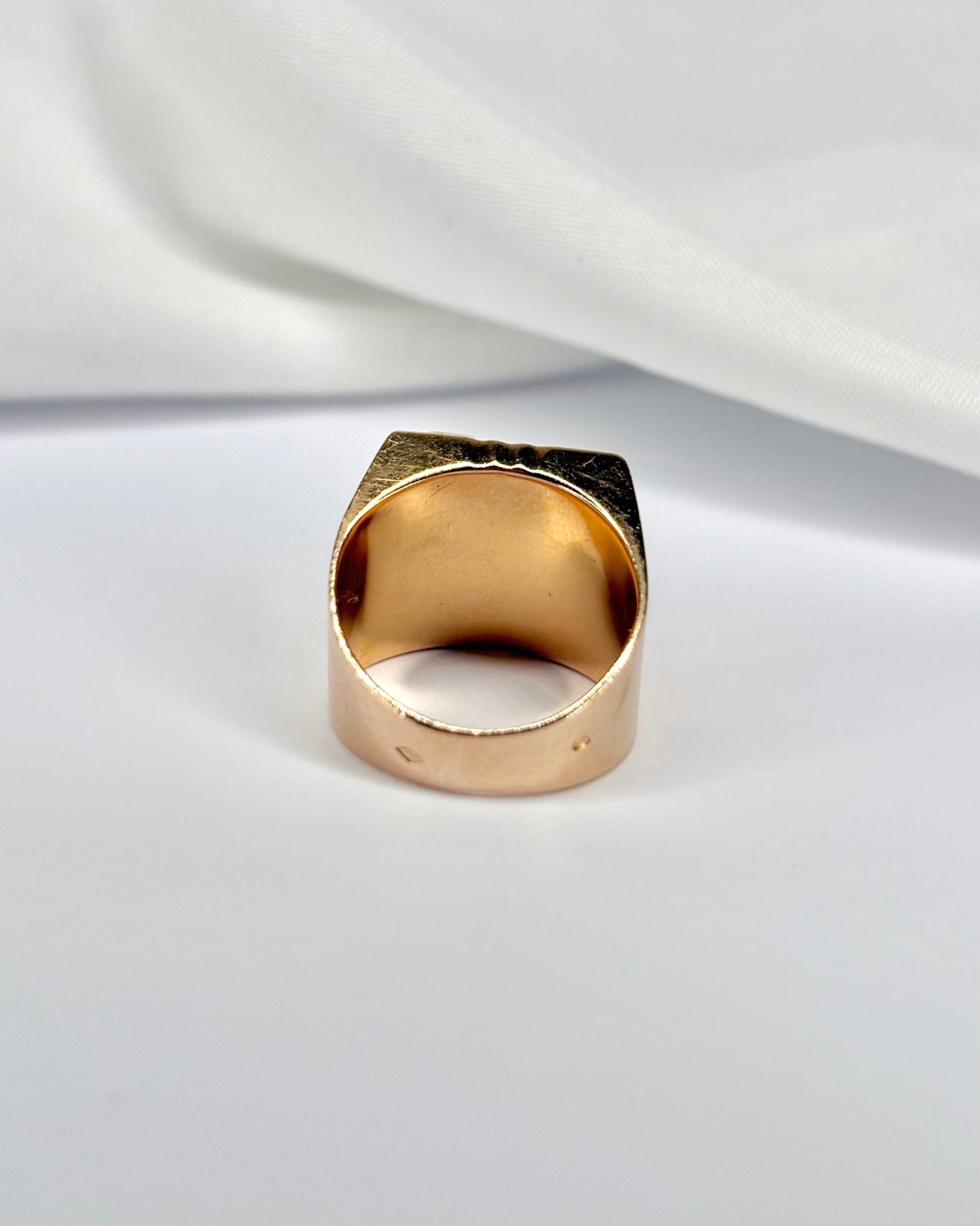 Chevalière Chrysoprase &amp; Or 18 carats 5,52g &quot;Tyam&quot; - Elliade Paris