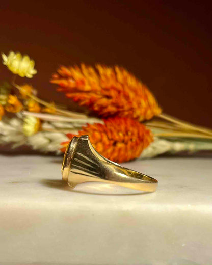 Chevalière vintage citrine &quot;Célestine&quot;
