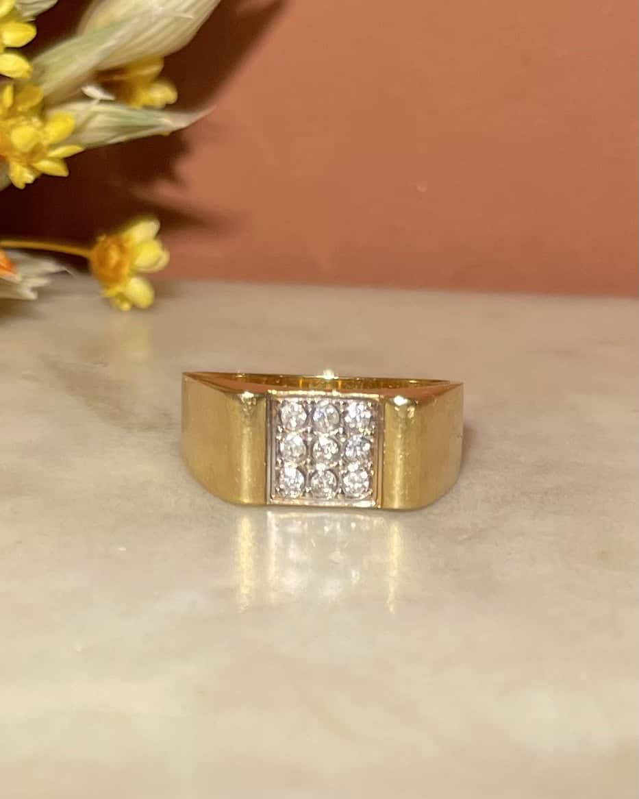 Chevalière Diamants vintage "Parker" - Elliade Paris