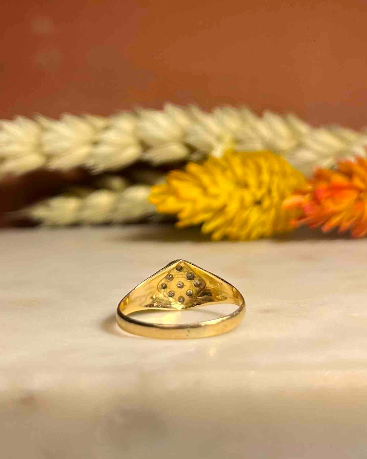 Chevalière en or &amp; Diamants vintage "Casiria" - Elliade Paris